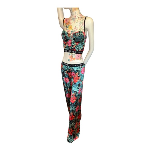 Guess Floral Swim Coverup Set - Red and Green - Picture 2 of 5